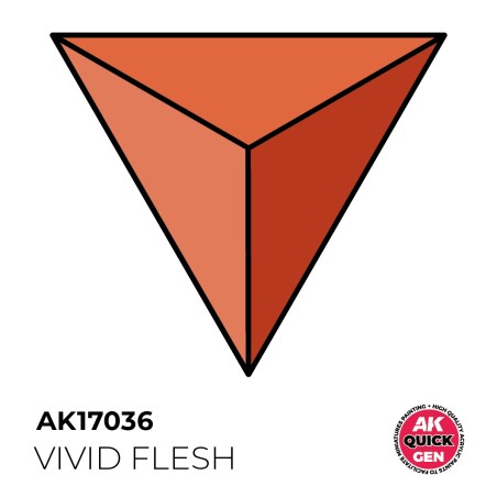 VIVID FLESH – QUICK GEN COLOR. Bote de 18 ml. Marca AK Interactive. Ref: AK17036.