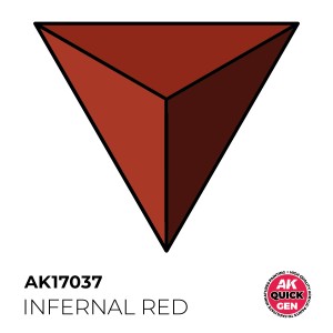 INFERNAL RED – QUICK GEN COLOR. Bote de 18 ml. Marca AK Interactive. Ref: AK17037.