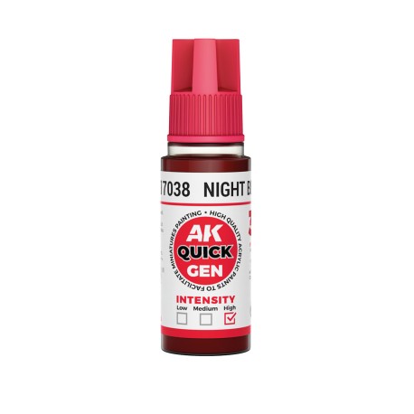 INFERNAL RED – QUICK GEN COLOR. Bote de 18 ml. Marca AK Interactive. Ref: AK17037.