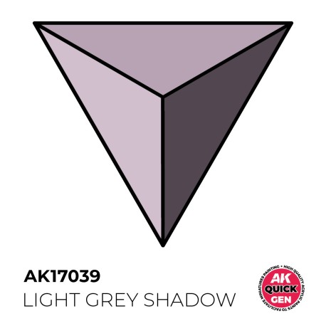 LIGHT GREY SHADOW – QUICK GEN COLOR. Bote de 18 ml. Marca AK Interactive. Ref: AK17039.