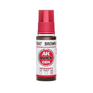 BROWN BLACK – QUICK GEN COLOR. Bote de 18 ml. Marca AK Interactive. Ref: AK17047. 2