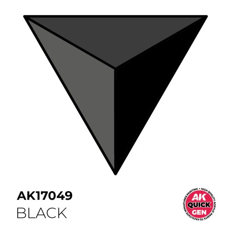 BLACK – QUICK GEN COLOR. Bote de 18 ml. Marca AK Interactive. Ref: AK17049.