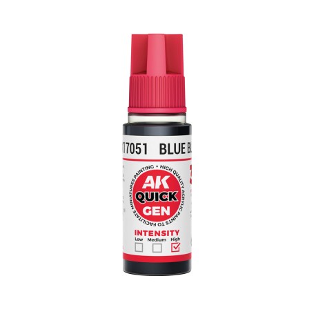 BLUE BLACK – QUICK GEN COLOR. Bote de 18 ml. Marca AK Interactive. Ref: AK17051.