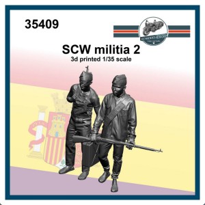 Milicianos GCE 2. Escala 1/35, Impreso en 3d. Marca FCmodeltrend. Ref: 35409.