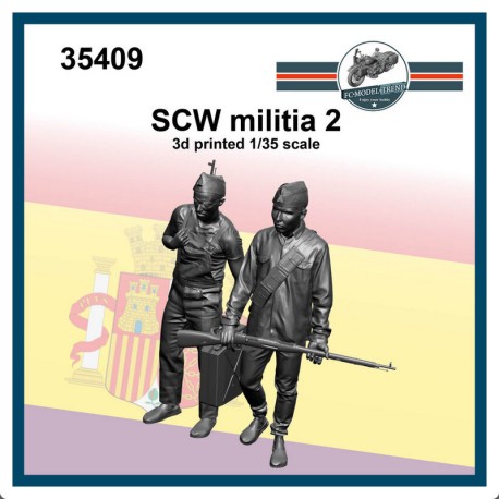 Milicianos GCE 2. Escala 1/35, Impreso en 3d. Marca FCmodeltrend. Ref: 35409.
