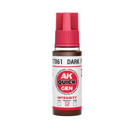 DARK FLESH – QUICK GEN COLOR. Bote de 18 ml. Marca AK Interactive. Ref: AK17061.