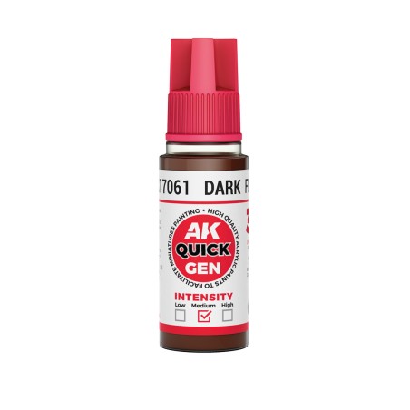 DARK FLESH – QUICK GEN COLOR. Bote de 18 ml. Marca AK Interactive. Ref: AK17061.