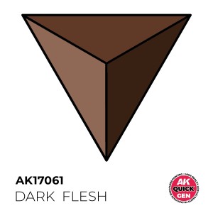 DARK FLESH – QUICK GEN COLOR. Bote de 18 ml. Marca AK Interactive. Ref: AK17061.