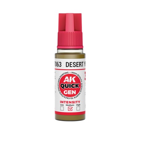 DESERT YELLOW – QUICK GEN COLOR. Bote de 18 ml. Marca AK Interactive. Ref: AK17063.