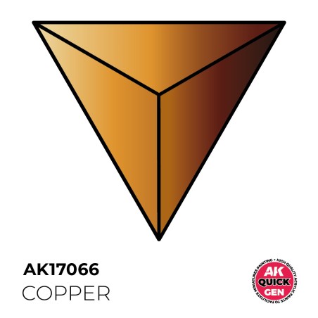 COPPER – QUICK GEN COLOR. Bote de 18 ml. Marca AK Interactive. Ref: AK17066.