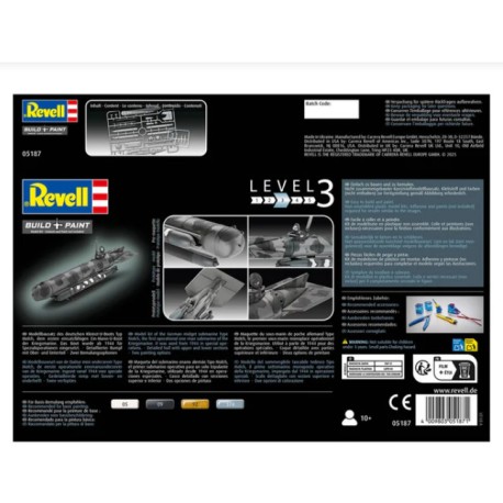 German midget sub -marine type newt. Escala: 1:72. Marca: Revell. Ref: 05187.