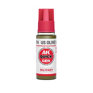 US OLIVE UNIFORM – QUICK GEN COLOR. Bote de 18 ml. Marca AK Interactive. Ref: AK17074. 2
