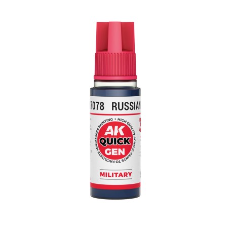 RUSSIAN BLUE – QUICK GEN COLOR. Bote de 18 ml. Marca AK Interactive. Ref: AK17078.