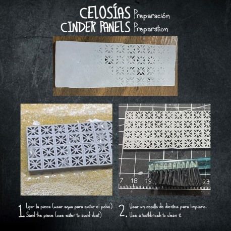 Panel de celosías tipo "B". Escala 1:35. Marca Macone. Ref: MAC35138.
