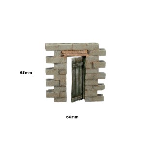 Muro D con puerta. Escala 1:35. Marca Macone. Ref: MAC35119.