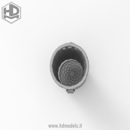 Proyectil alemán de 150mm. Cesta vacías y chafadas 6 Uds. Escala 1:35. Marca Macone. Ref: HDMD35096.