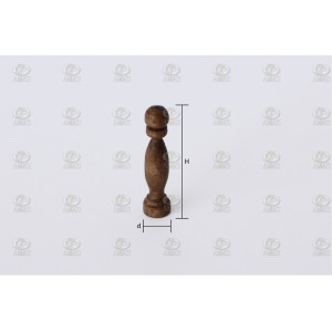 Columnas madera nogal 12 mm. 10 unidades. Marca Amati. Ref: 403512, 4035/12. 2