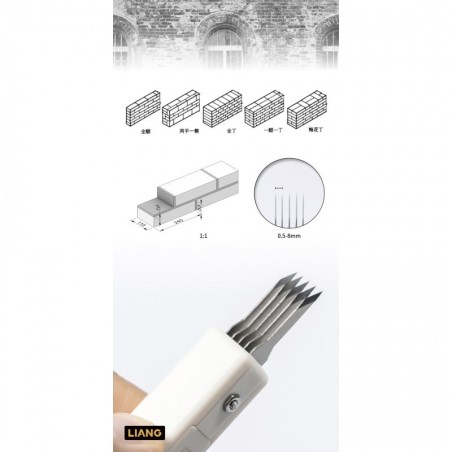 Grabador de ladrillos para escala 1/35, 1/48 y 1/72. Marca LIANG. Ref: LIANG-0227A.