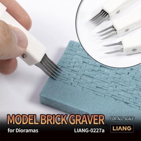 Grabador de ladrillos para escala 1/35, 1/48 y 1/72. Marca LIANG. Ref: LIANG-0227A.
