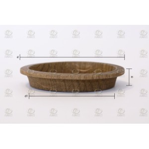 Tina Cofa de madera de nogal, 60mm. Marca Amati. Ref: 4294/03, 429403.