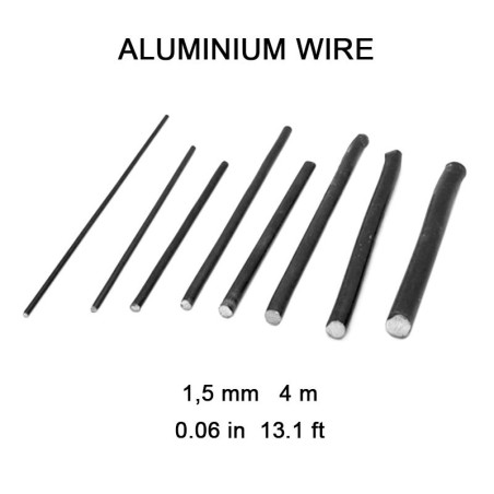 Alambre de aluminio 1,5 mm.. Marca Macone. Ref: MAC35532.