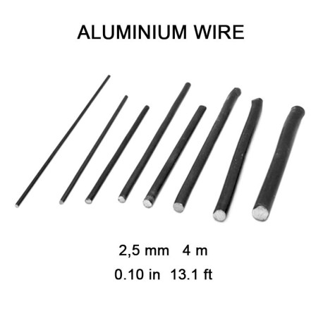 Alambre de aluminio 2,5 mm.. Marca Macone. Ref: MAC35534.