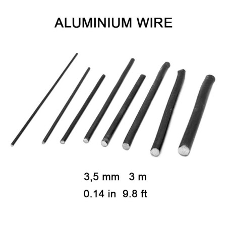 Alambre de aluminio 3.5 mm. Marca Macone. Ref: MAC35536.
