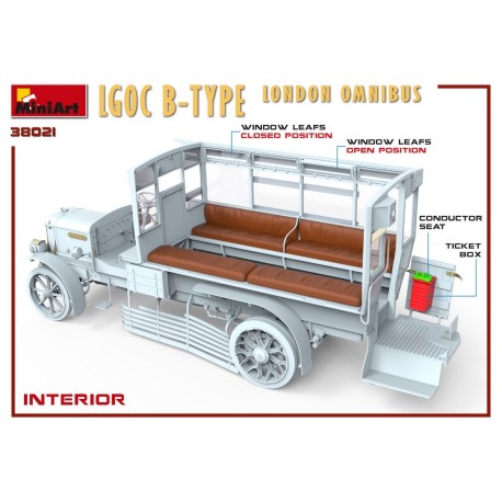 LGOC B-TYPE LONDON OMNIBUS. Escala 1:35. Marca Miniart. Ref: 38021.