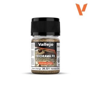 Naranja Cálido 1-2 mm. Bote 48gr. Marca Vallejo. Ref: 26.321, 26321.