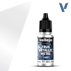 TRUE METALLIC METAL, Plata de Ley. Marca Vallejo. Ref: 77101, 77.101.