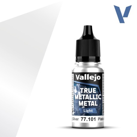 TRUE METALLIC METAL, Plata de Ley. Marca Vallejo. Ref: 77101, 77.101.