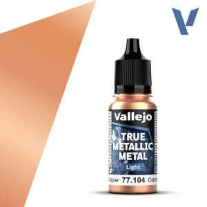 TRUE METALLIC METAL, Cobre Antiguo. Marca Vallejo. Ref: 77104, 77.104.