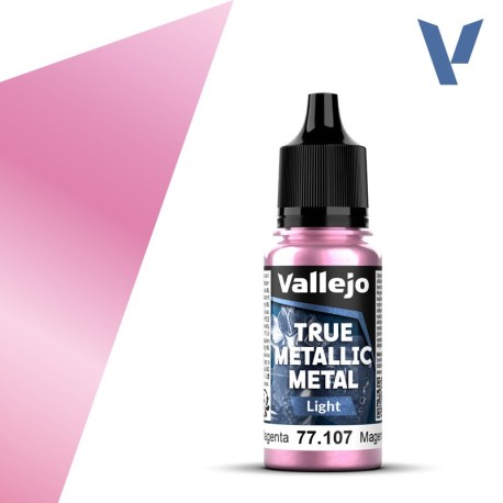 TRUE METALLIC METAL, Magenta Carmesí. Marca Vallejo. Ref: 77107, 77.107.