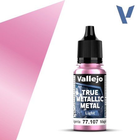 TRUE METALLIC METAL, Magenta Carmesí. Marca Vallejo. Ref: 77107, 77.107.