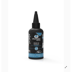 CLEARWATER EPOXY UV, RESIN ADHESIVE, 50gr. Marca Feroca. Ref: FEROCA50.