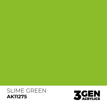 Acrílicos de 3rd Generación, SLIME GREEN – COLOR PUNCH. Bote 17 ml. Marca Ak-Interactive. Ref: Ak11275.