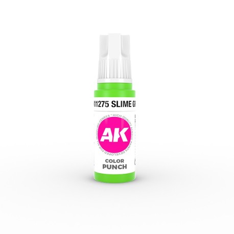 Acrílicos de 3rd Generación, SLIME GREEN – COLOR PUNCH. Bote 17 ml. Marca Ak-Interactive. Ref: Ak11275.