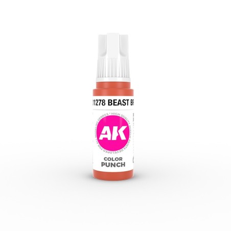 Acrílicos de 3rd Generación, BEAST BROWN – COLOR PUNCH. Bote 17 ml. Marca Ak-Interactive. Ref: Ak11278.