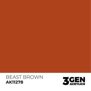 Acrílicos de 3rd Generación, BEAST BROWN – COLOR PUNCH. Bote 17 ml. Marca Ak-Interactive. Ref: Ak11278.