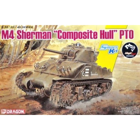 M4 Sherman "Composite Hull" PTO. Escala 1:35. Marca Dragon. Ref: 6740.