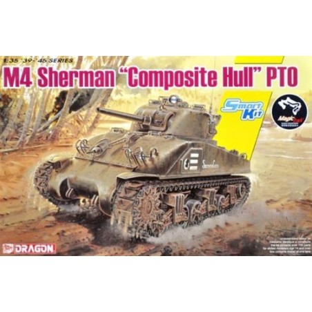 M4 Sherman "Composite Hull" PTO. Escala 1:35. Marca Dragon. Ref: 6740.