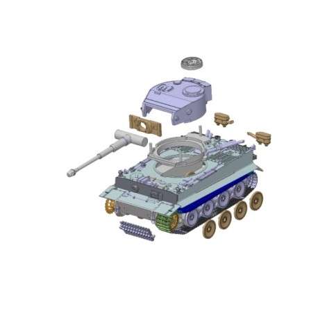 German Heavy Tank Tiger I. Escala 1:72. Marca Zvezda. Ref: 5002.