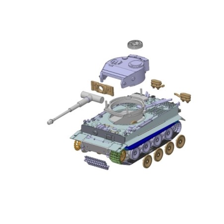 German Heavy Tank Tiger I. Escala 1:72. Marca Zvezda. Ref: 5002.