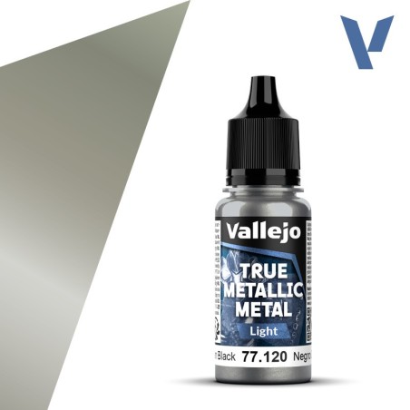 TRUE METALLIC METAL, Negro Oxidiana. Marca Vallejo. Ref: 77120, 77.120.