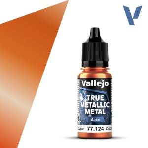 TRUE METALLIC METAL, Cobre Antiguo, BASE. Marca Vallejo. Ref: 77124, 77.124.