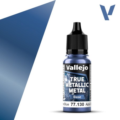 TRUE METALLIC METAL, Azul Ultramar, BASE. Marca Vallejo. Ref: 77130, 77.130.