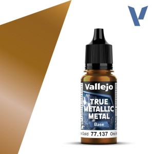 TRUE METALLIC METAL, Oro Arcano, BASE. Marca Vallejo. Ref: 77137, 77.137.