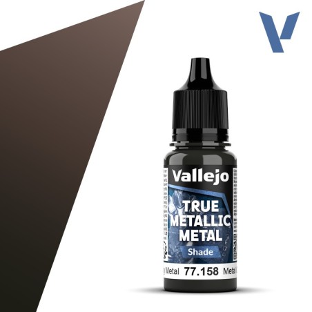 TRUE METALLIC METAL, Metal Oxidado, SHADE. Marca Vallejo. Ref: 77158, 77.158.