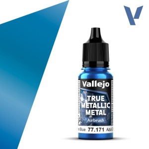 TRUE METALLIC METAL, Azul Zafiro, AIRBRUSH. Marca Vallejo. Ref: 77171, 77.171.