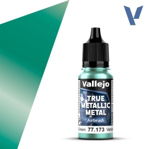 TRUE METALLIC METAL, Turquesa Hidra, AIRBRUSH. Marca Vallejo. Ref: 77172, 77.172.